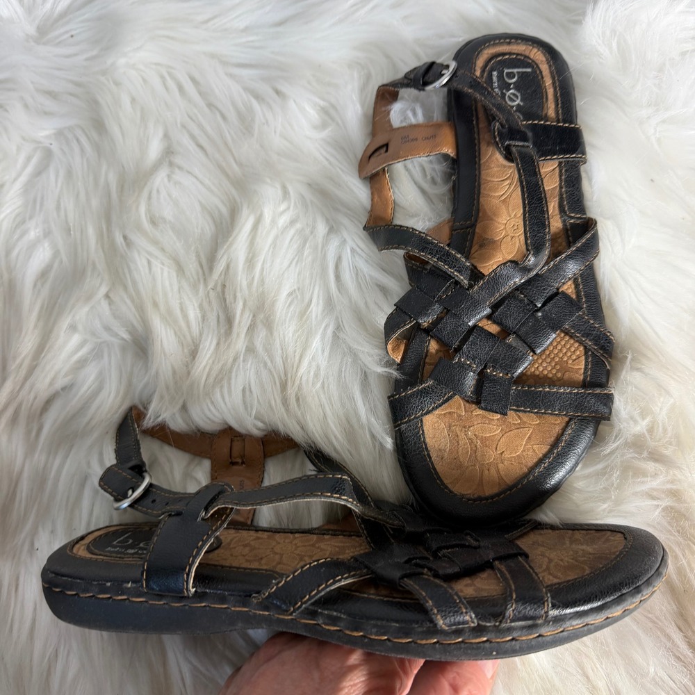 B.O.C. Born Concept Womens Black Strappy Gladiator Sandals C64309 CHJ15 Size 6M